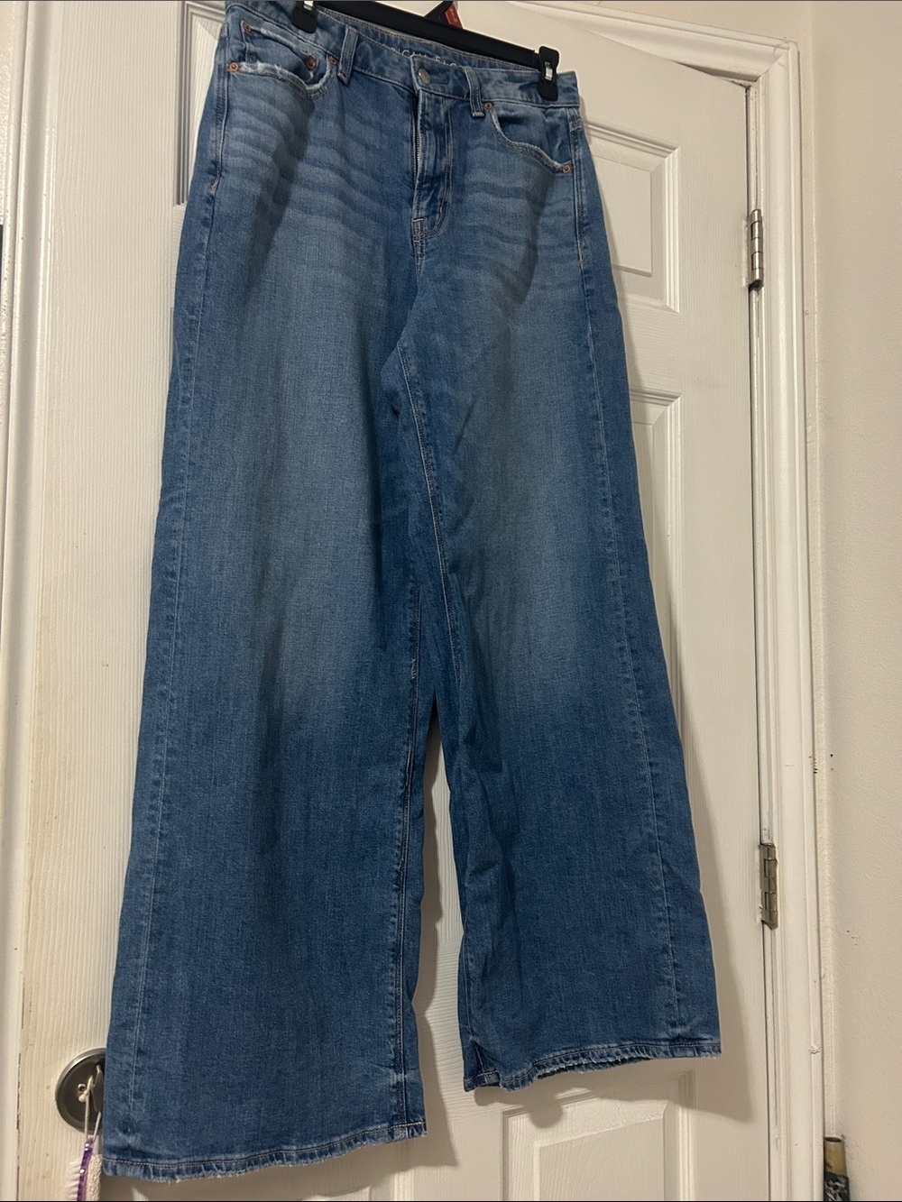 American Eagle Outfitters Wide-Leg Denim Jeans - Blue